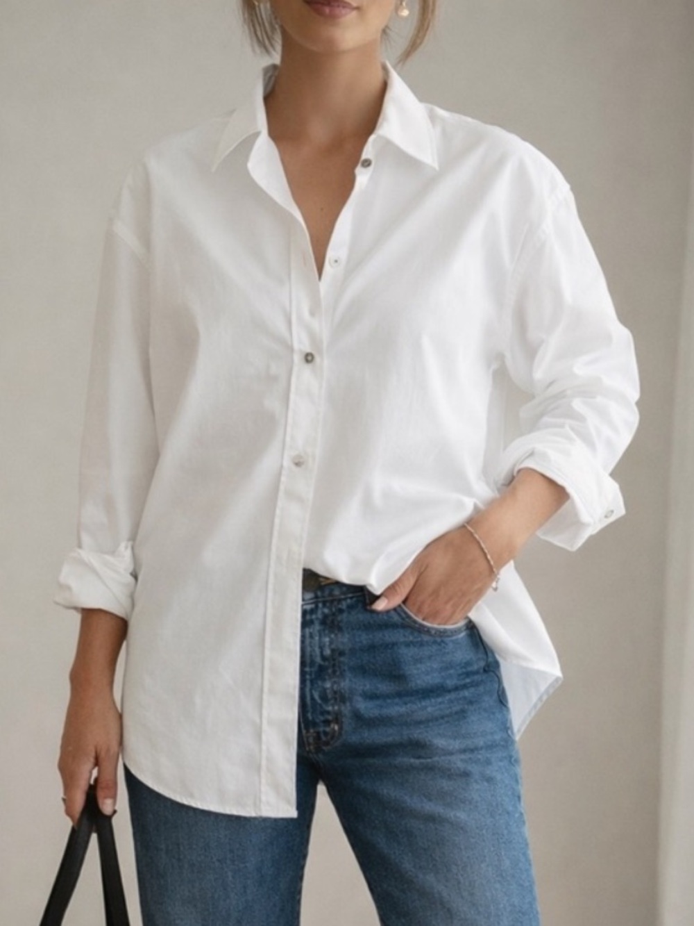 Mother Oxford Classic White Button-Up Shirt